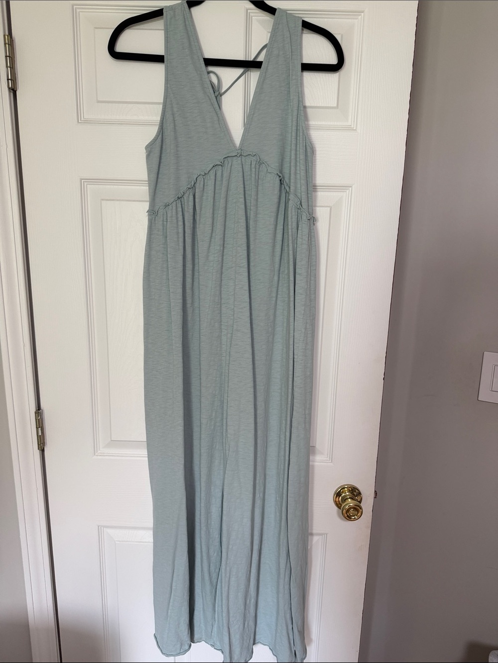 American Esgle Light blue wide leg jumpsuit with V-Neck